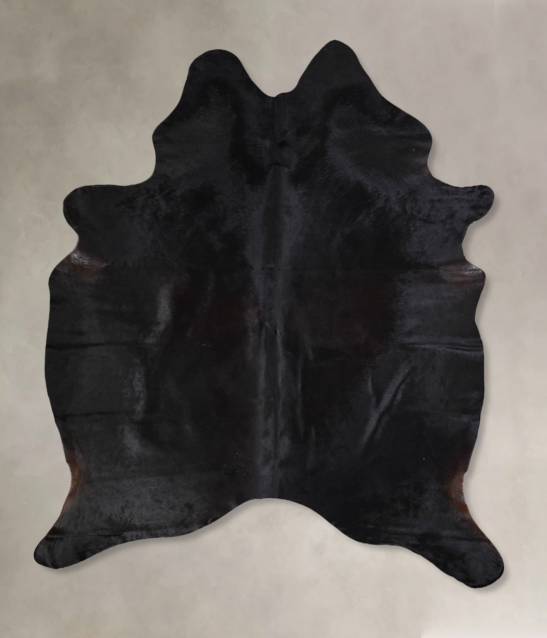 Solid Black Cowhide Rug #A33200