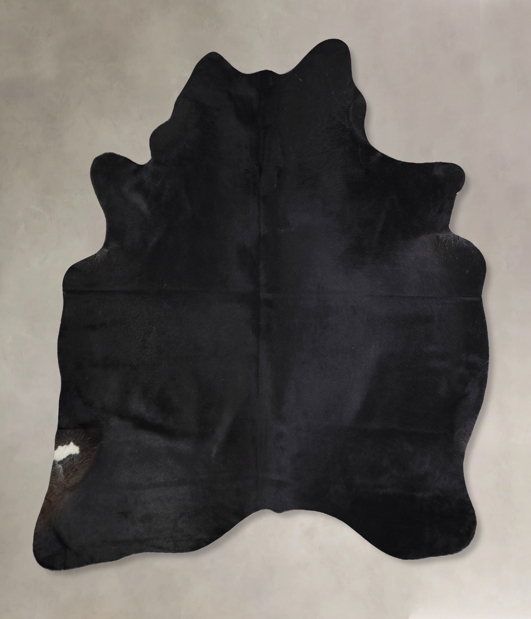 Solid Black Cowhide Rug #A33205