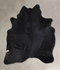 Solid Black X-Large Brazilian Cowhide Rug 7'1