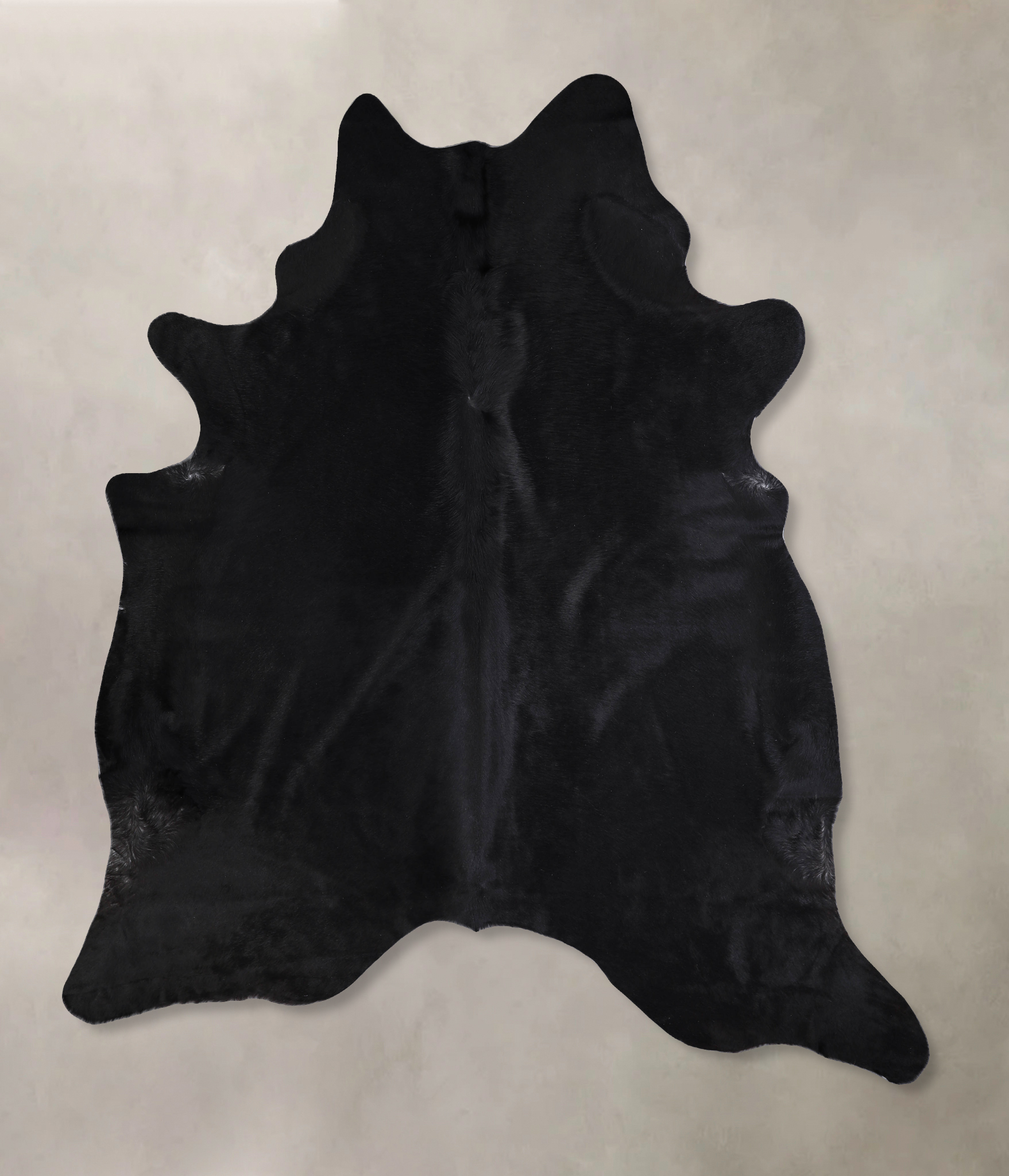 Solid Black Cowhide Rug #A33206