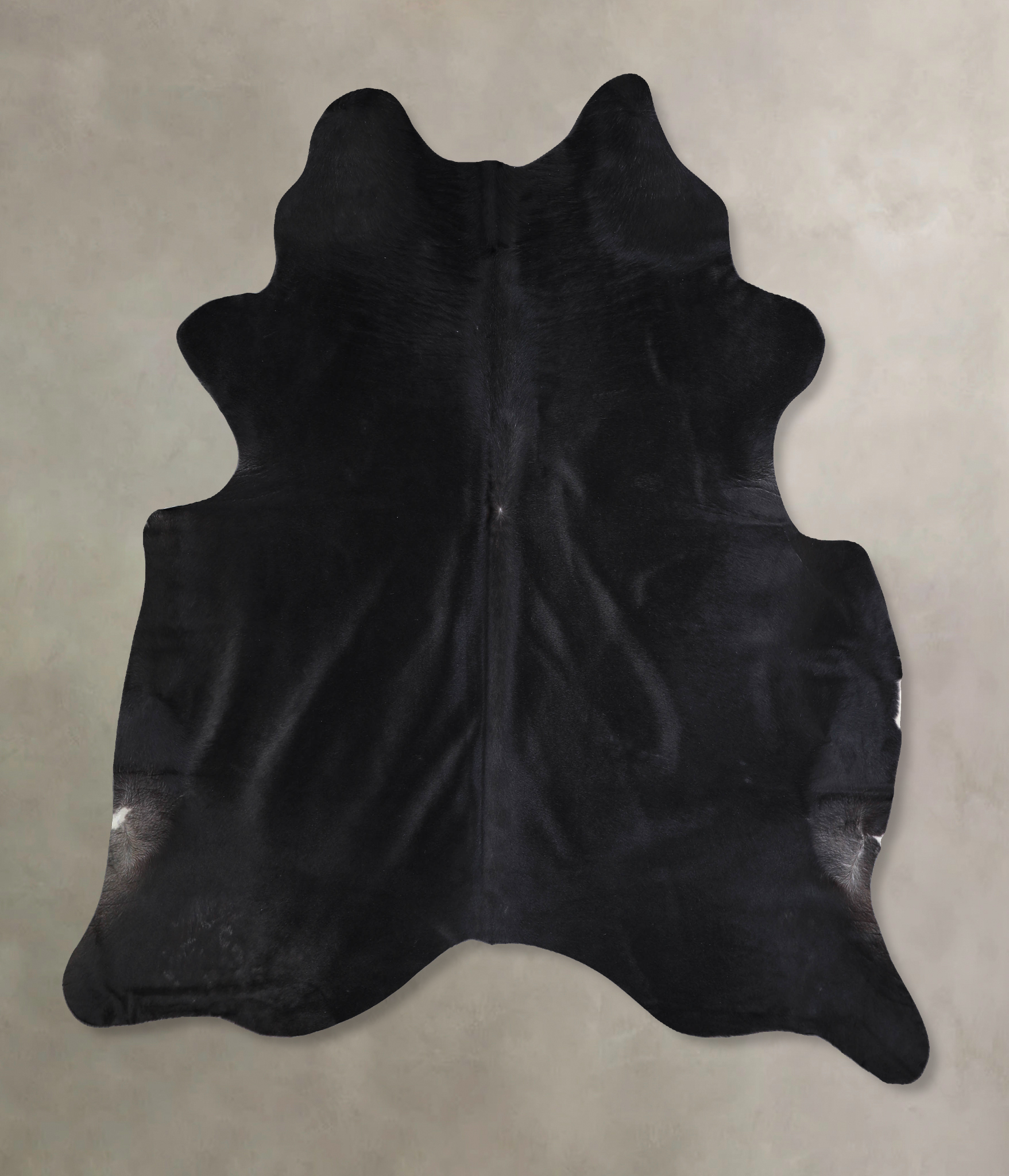 Solid Black Cowhide Rug #A33208