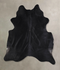 Solid Black X-Large Brazilian Cowhide Rug 7'2