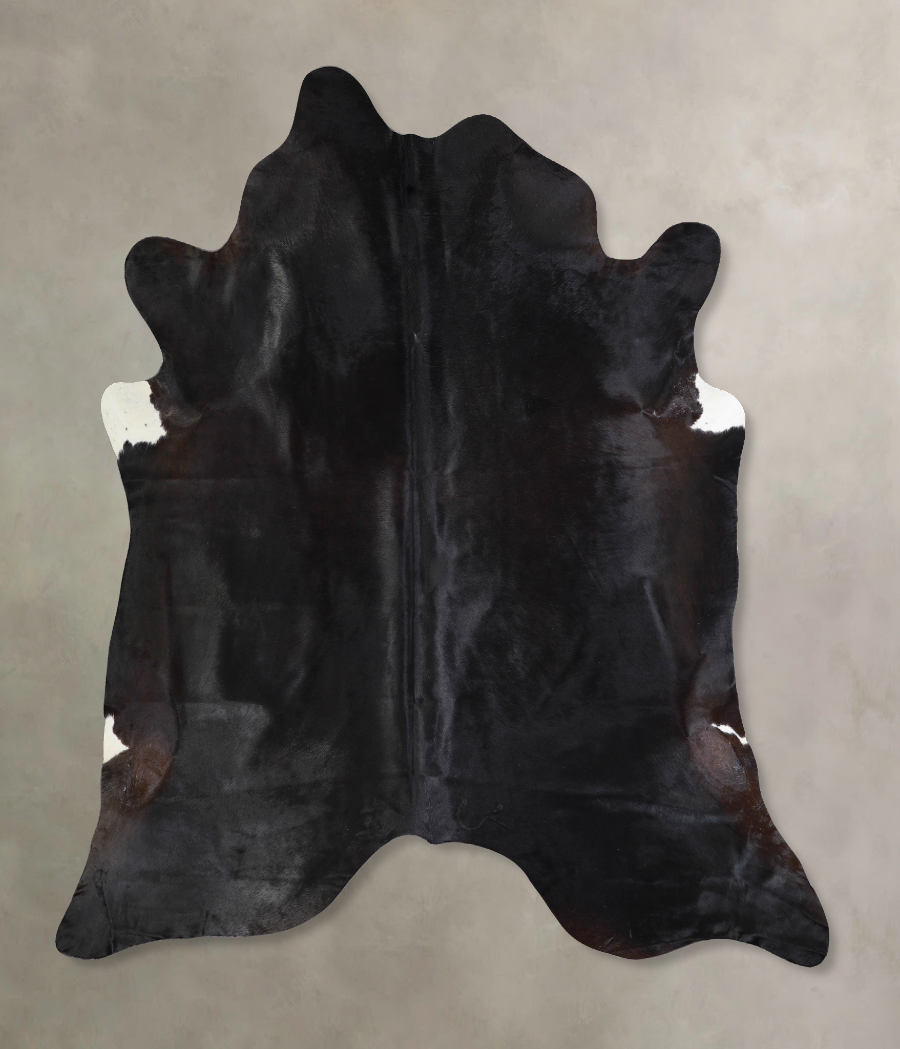 Solid Black Cowhide Rug #A33215