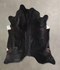 Solid Black X-Large Brazilian Cowhide Rug 7'3