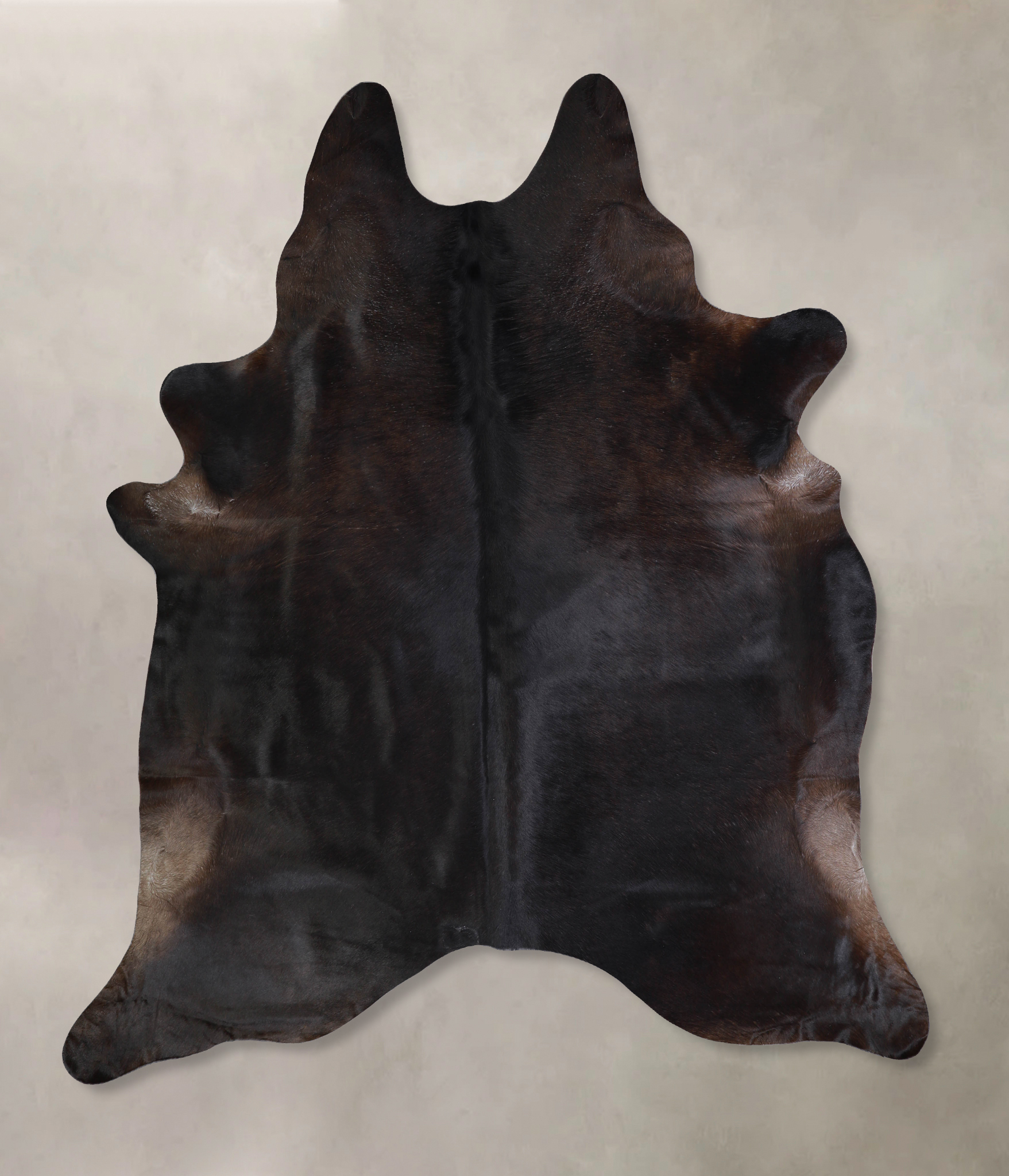 Solid Black Cowhide Rug #A33218