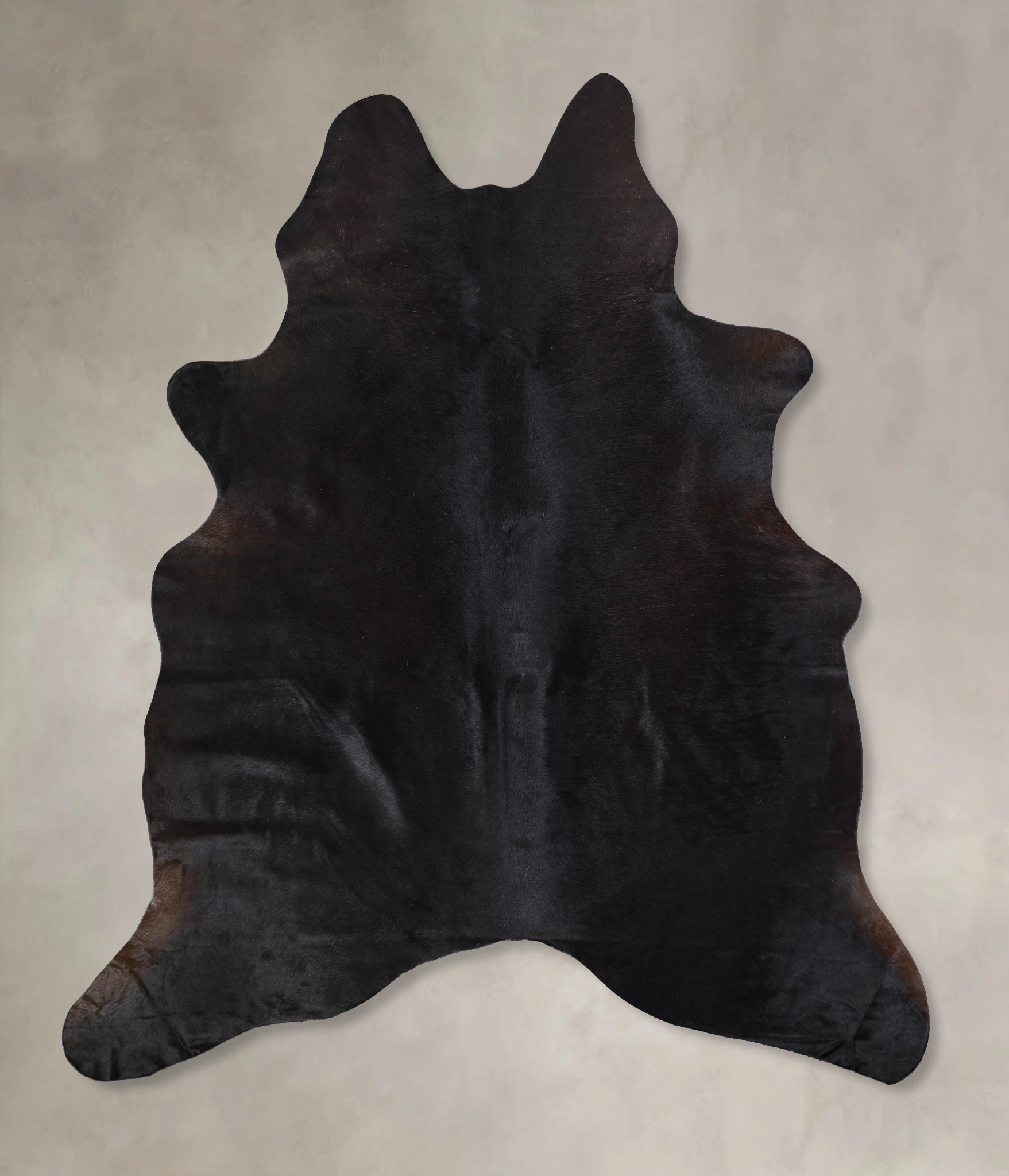 Solid Black Cowhide Rug #A33267