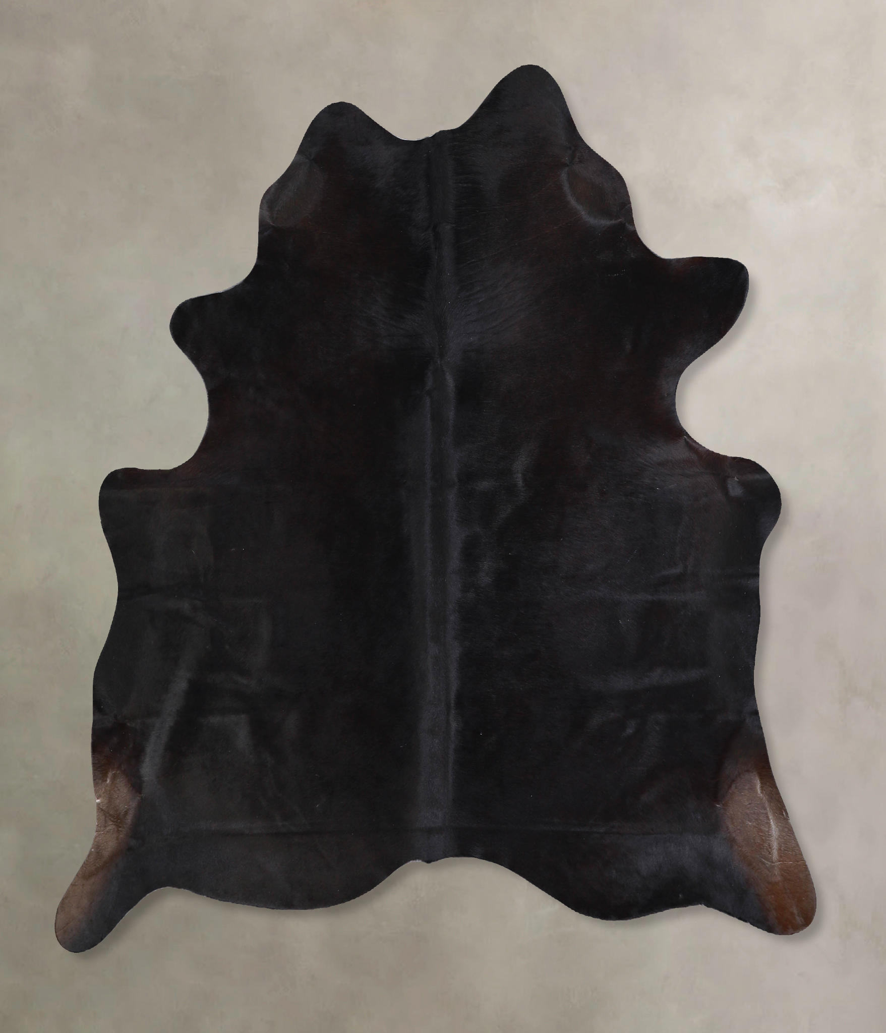 Solid Black Cowhide Rug #A33271