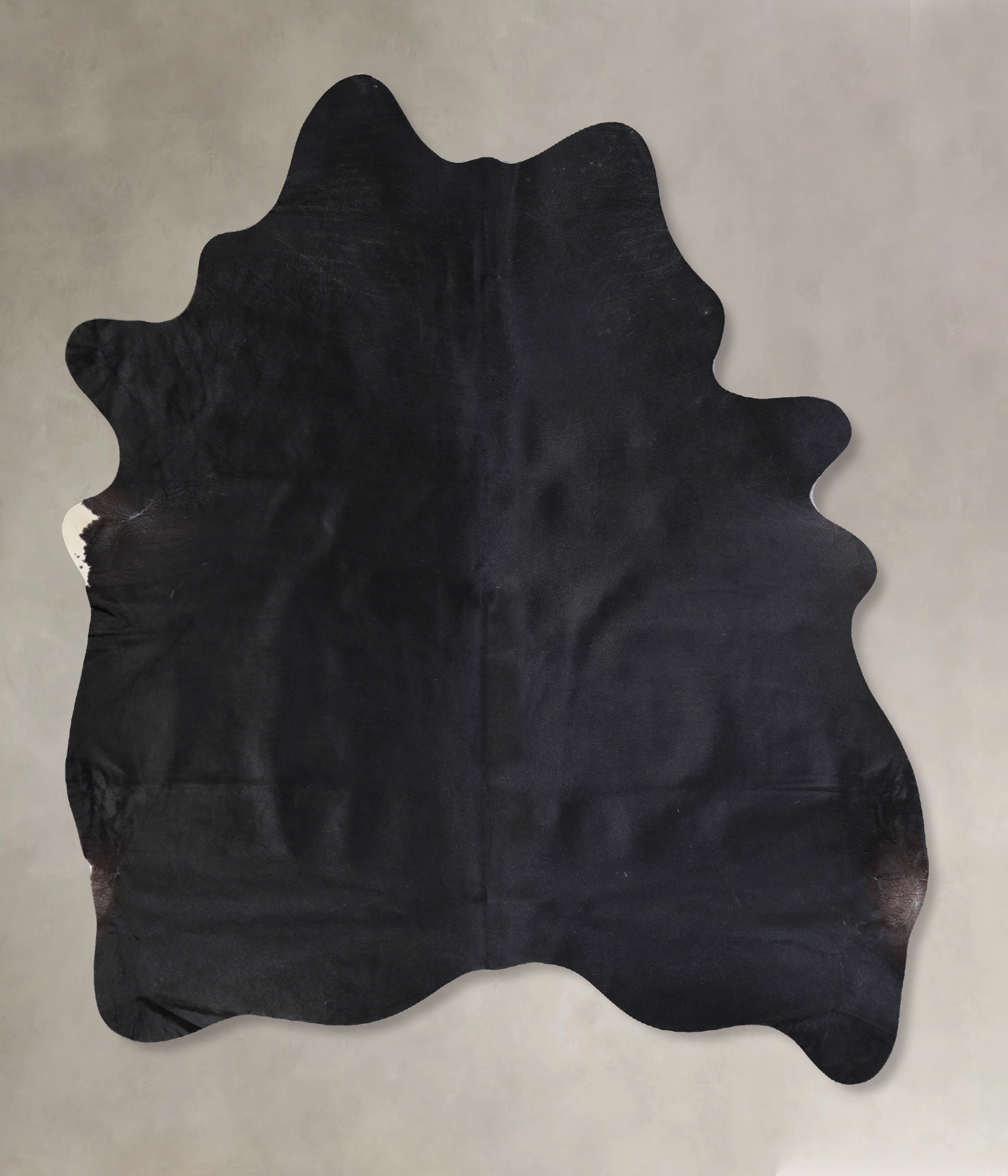 Solid Black Cowhide Rug #A33273