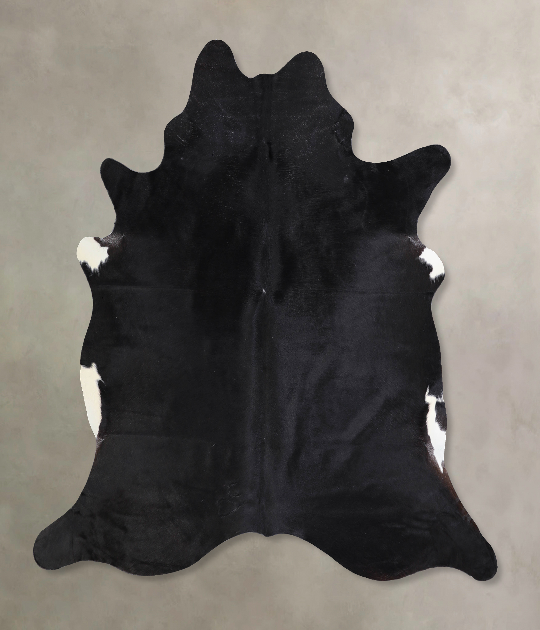 Solid Black Cowhide Rug #A33274