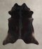 Solid Black XX-Large Brazilian Cowhide Rug 7'2