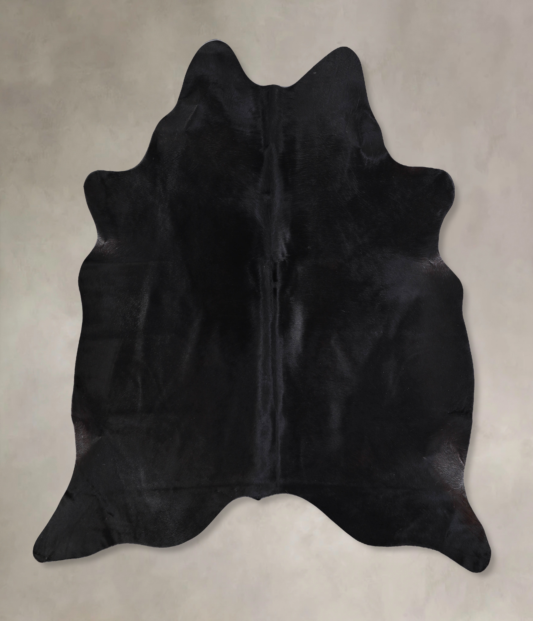 Solid Black Cowhide Rug #A33355