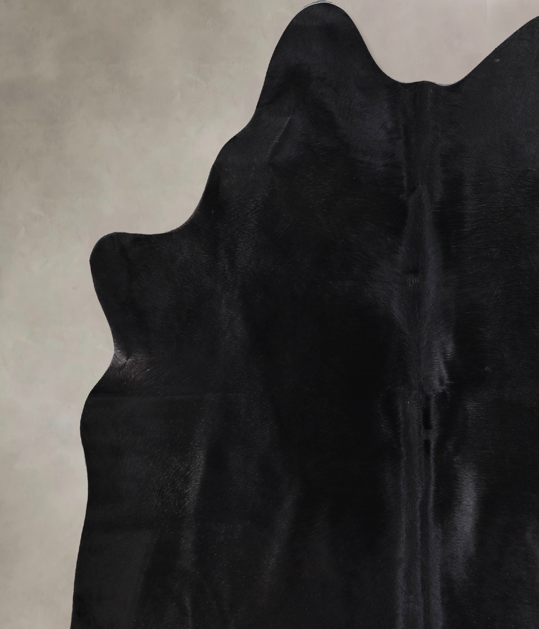 Solid Black Cowhide Rug #A33355