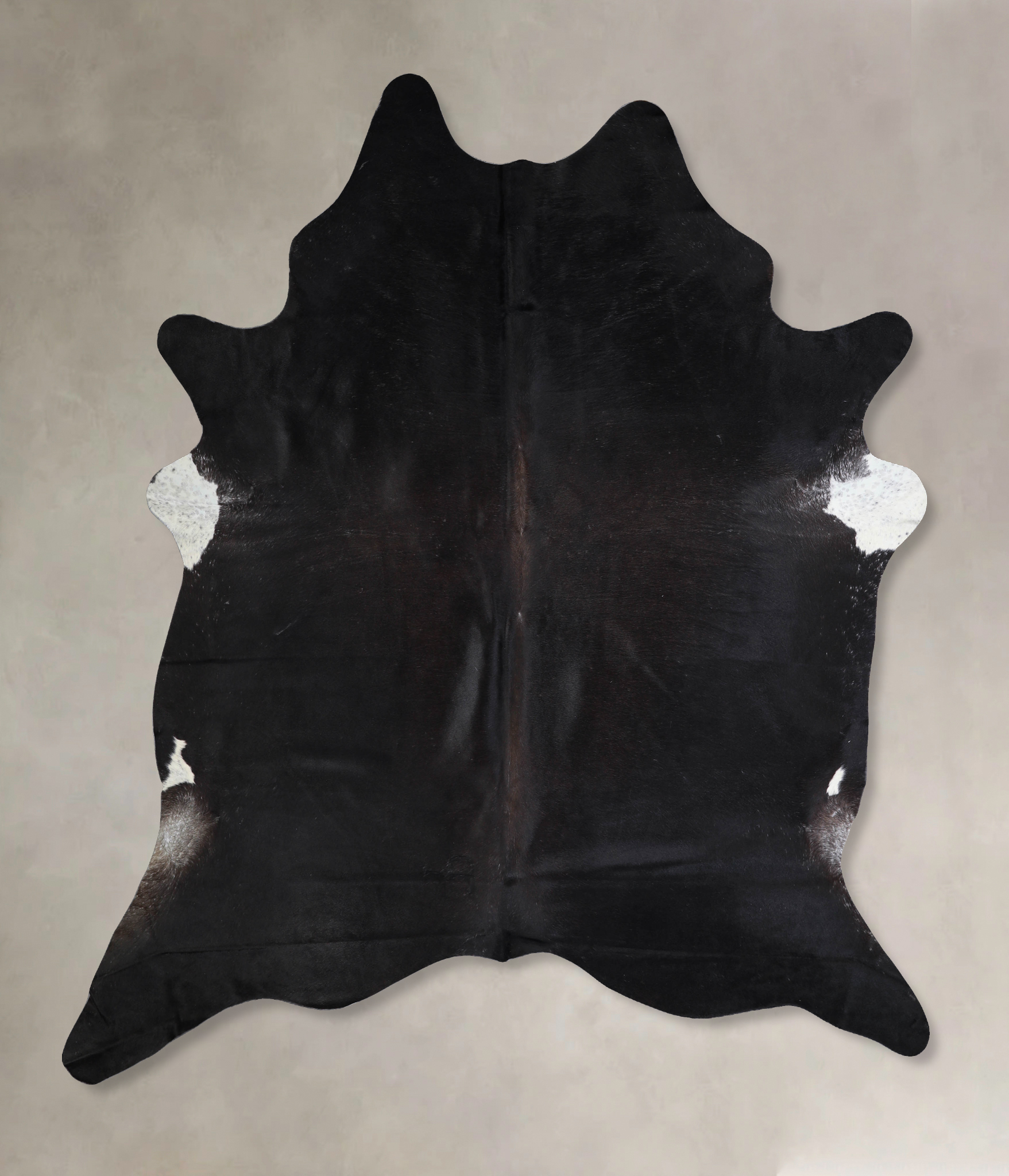 Solid Black Cowhide Rug #A33356