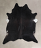 Solid Black XX-Large Brazilian Cowhide Rug 8'2