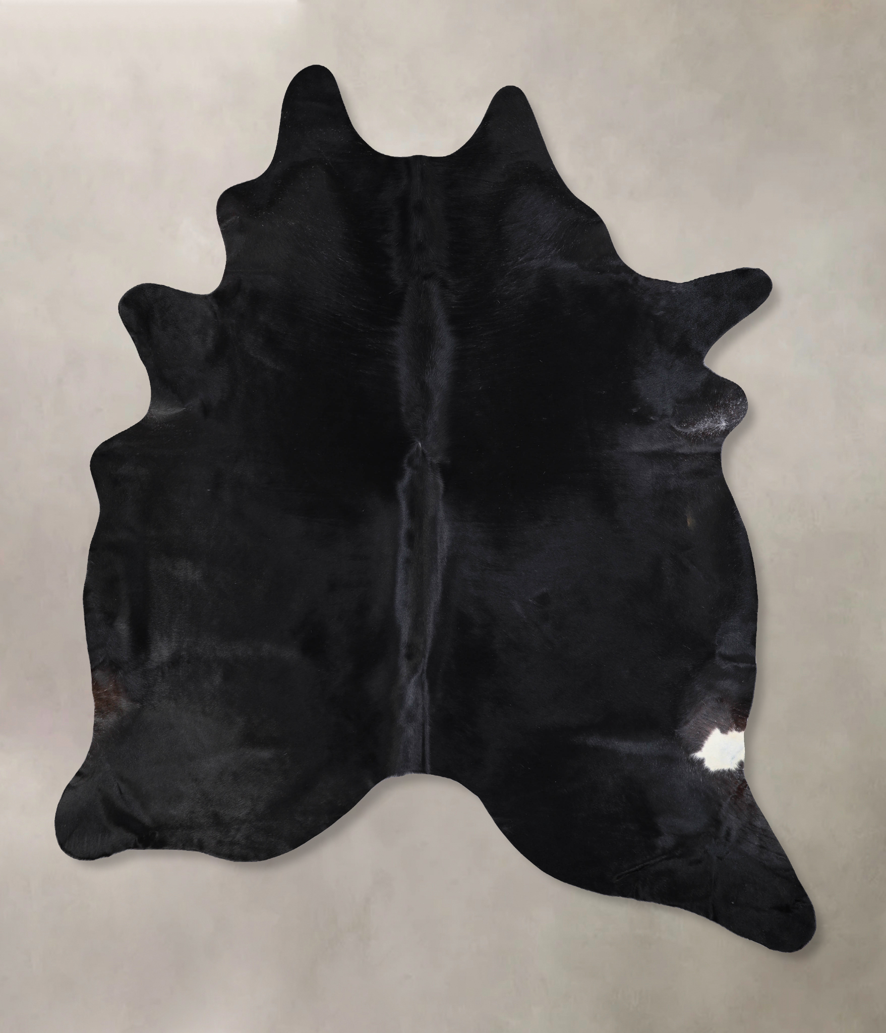 Solid Black Cowhide Rug #A33389