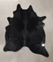 Solid Black XX-Large Brazilian Cowhide Rug 8'0