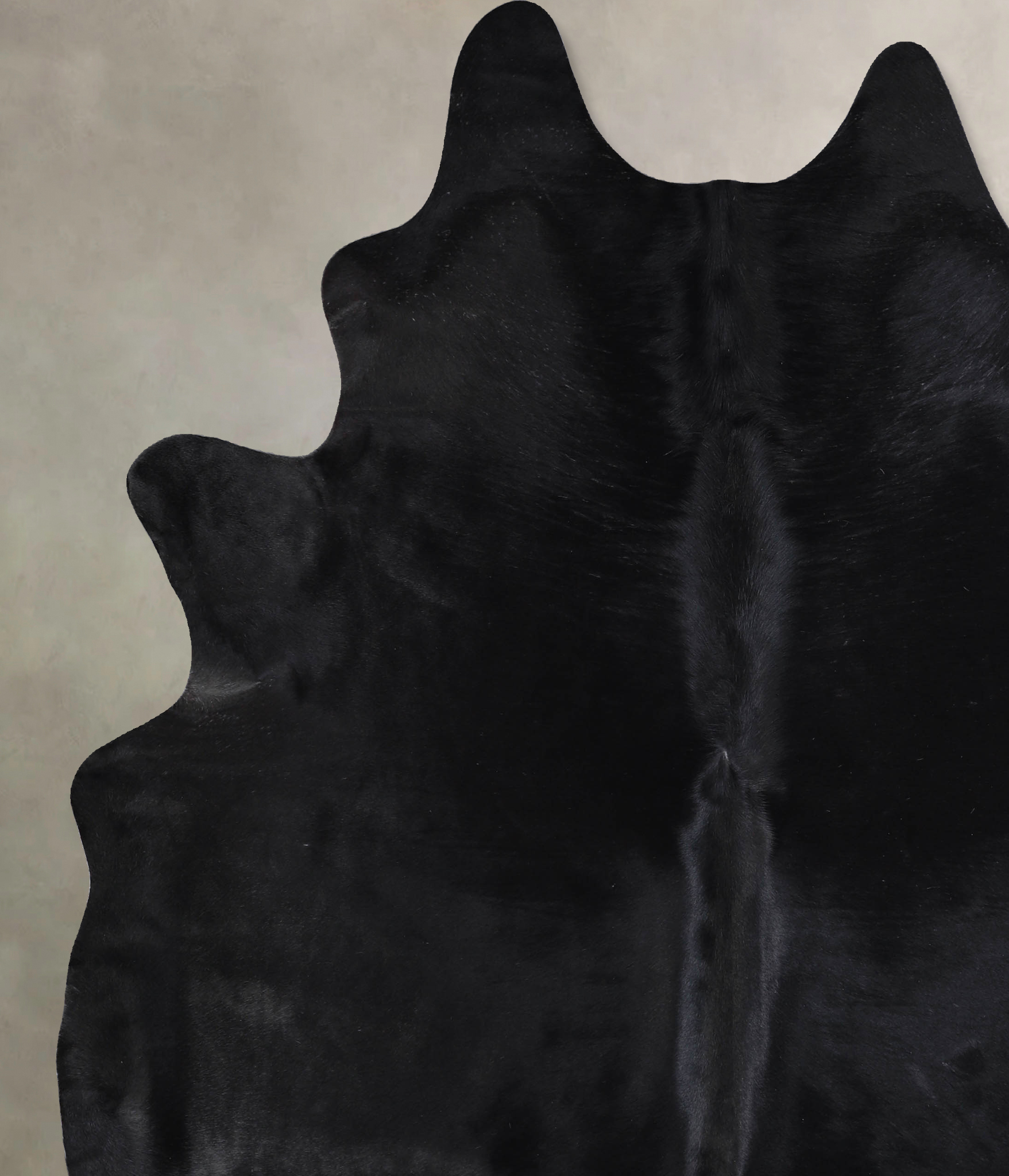 Solid Black Cowhide Rug #A33389