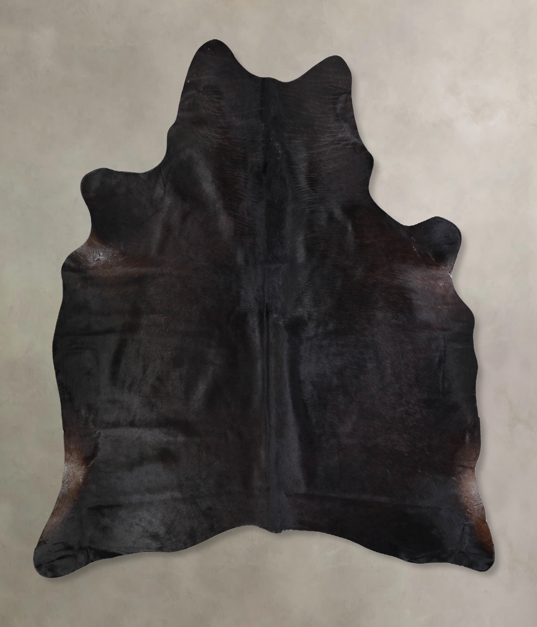 Solid Black Cowhide Rug #A33419