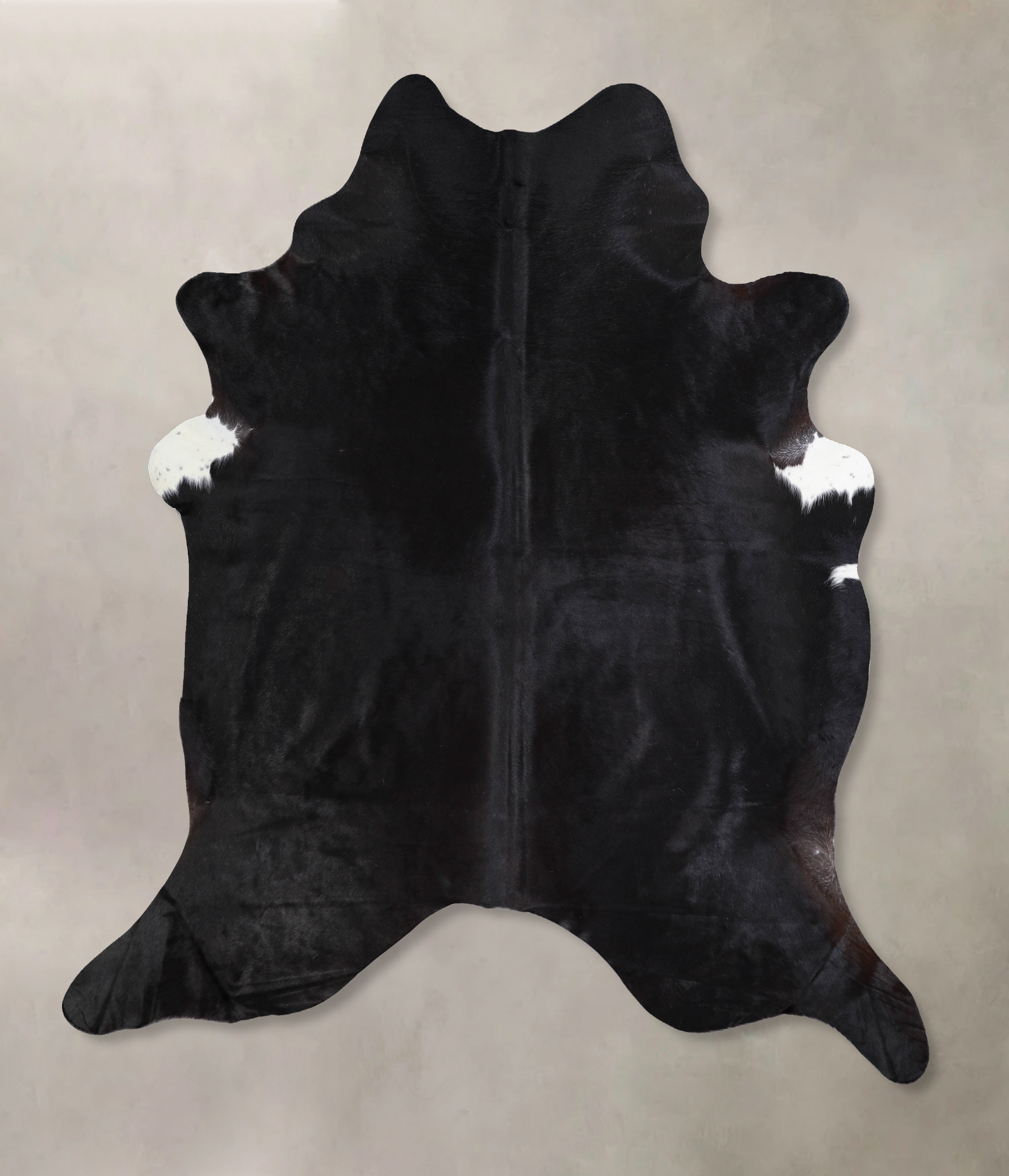 Solid Black Cowhide Rug #A33423