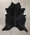 Solid Black X-Large Brazilian Cowhide Rug 6'10