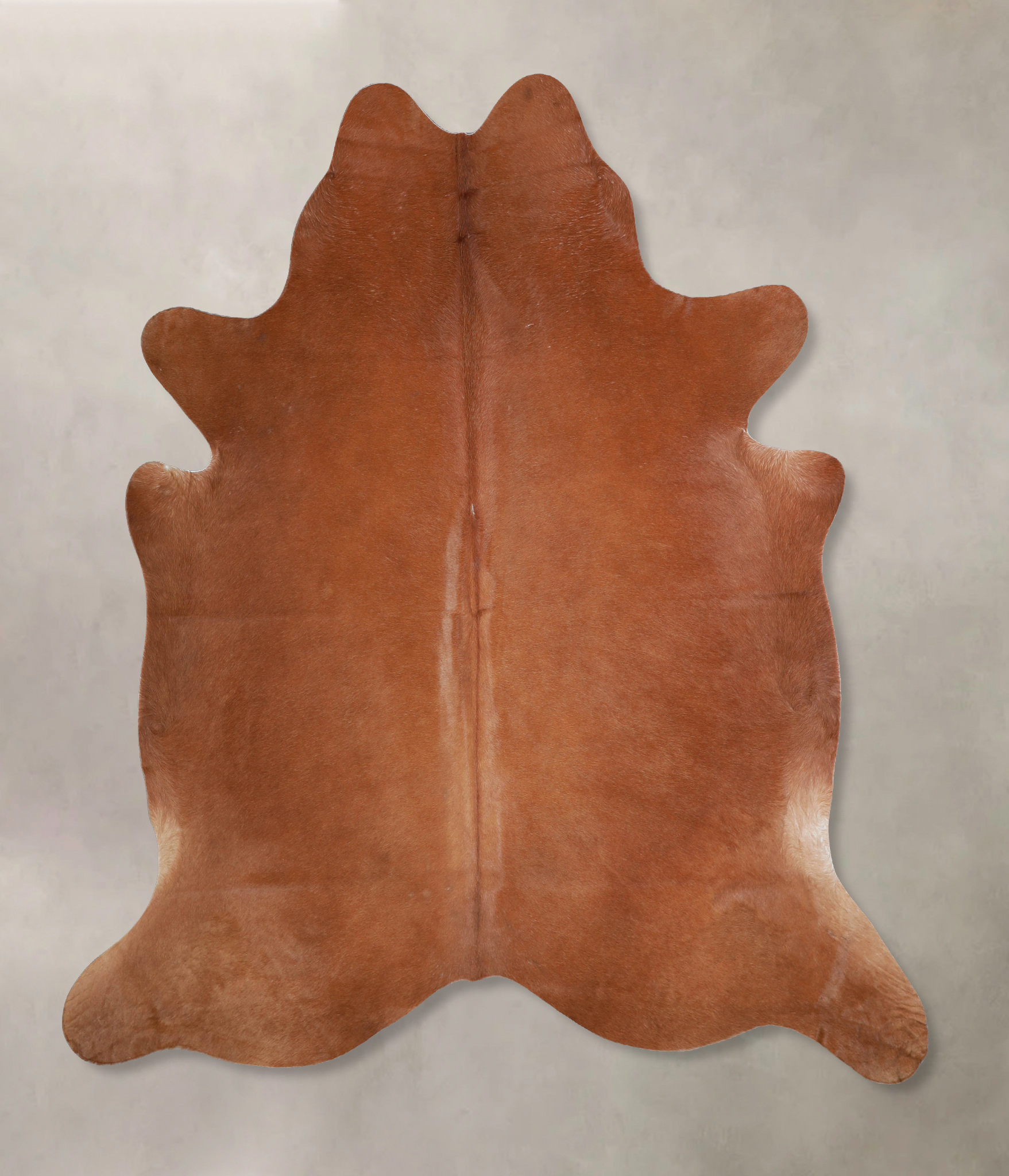 Solid Brown Cowhide Rug #A33436