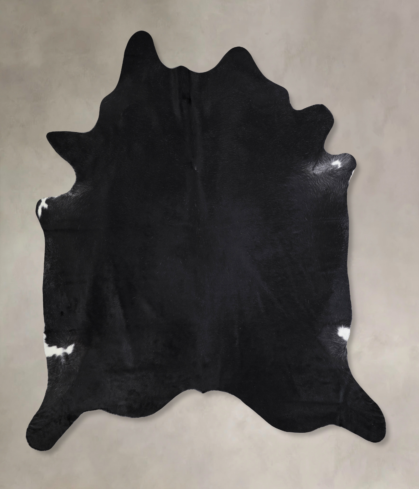 Solid Black Cowhide Rug #A33462