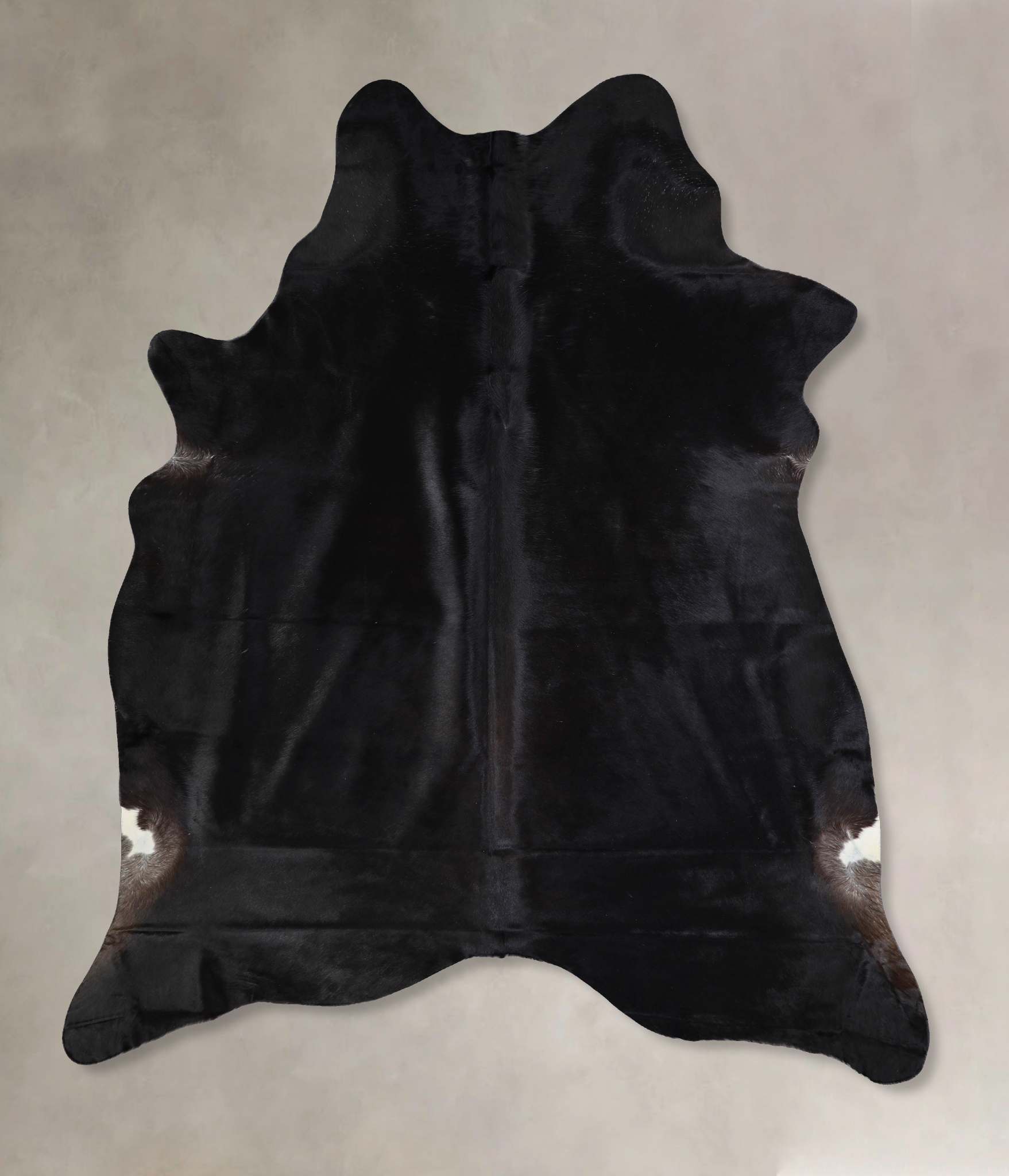 Solid Black Cowhide Rug #A33463