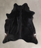 Solid Black X-Large Brazilian Cowhide Rug 7'6