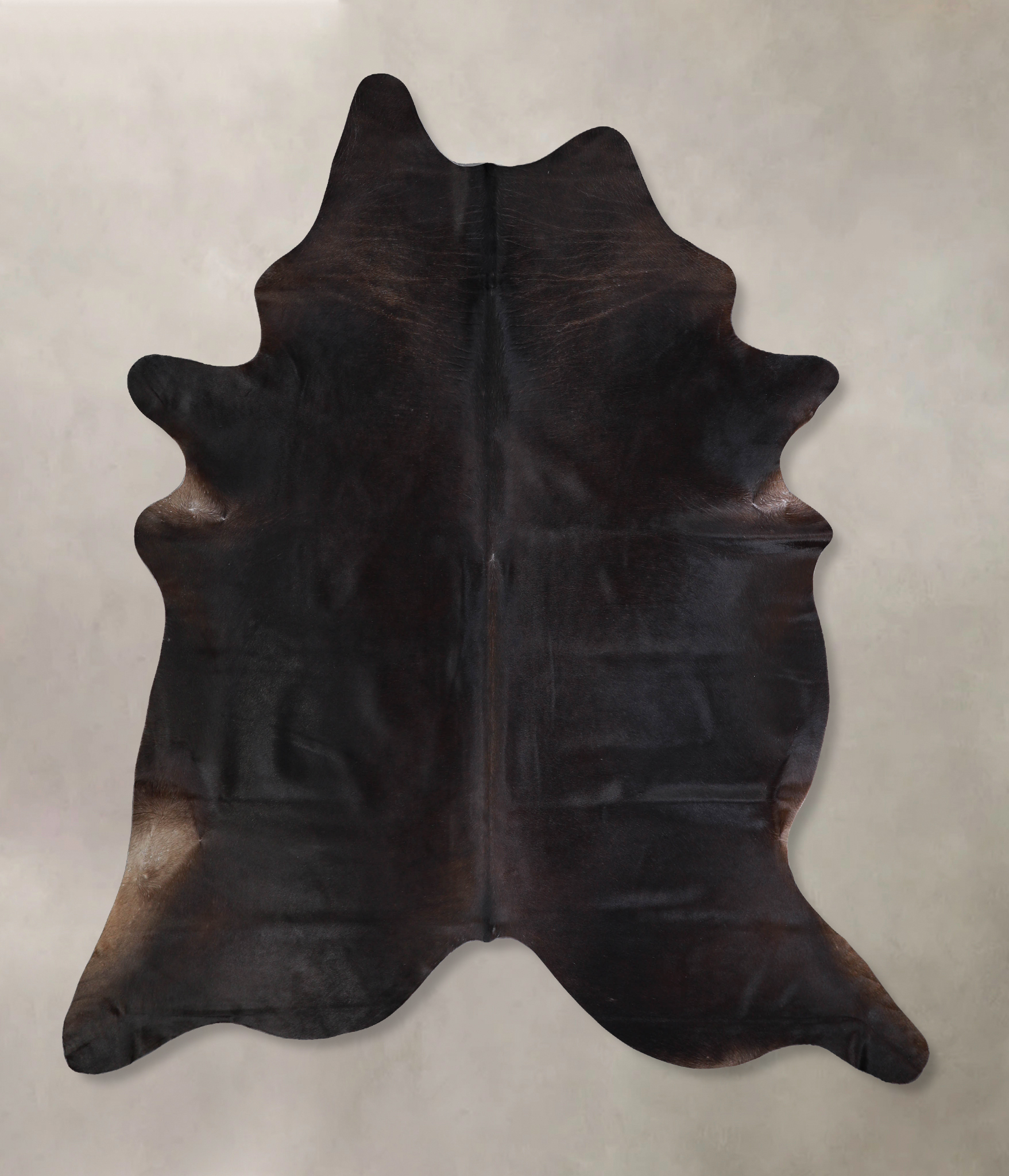 Solid Black Cowhide Rug #A33469