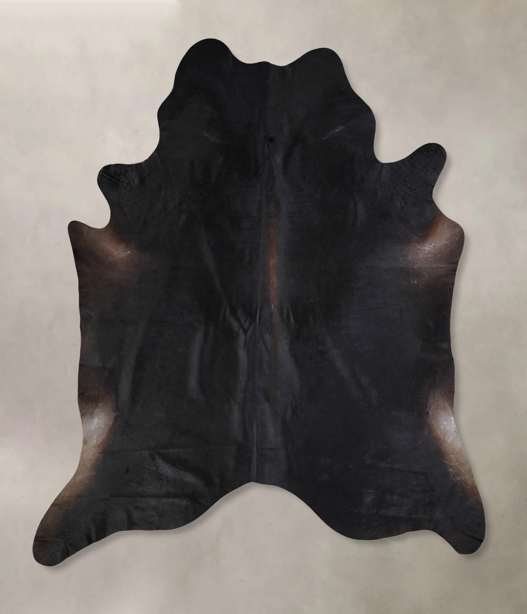 Solid Black Cowhide Rug #A33481