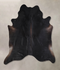 Solid Black XX-Large Brazilian Cowhide Rug 7'8