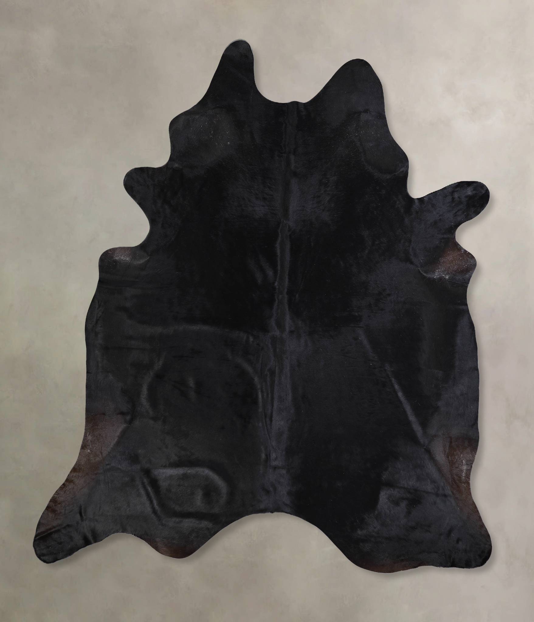 Solid Black Cowhide Rug #A33482