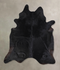 Solid Black XX-Large Brazilian Cowhide Rug 8'2