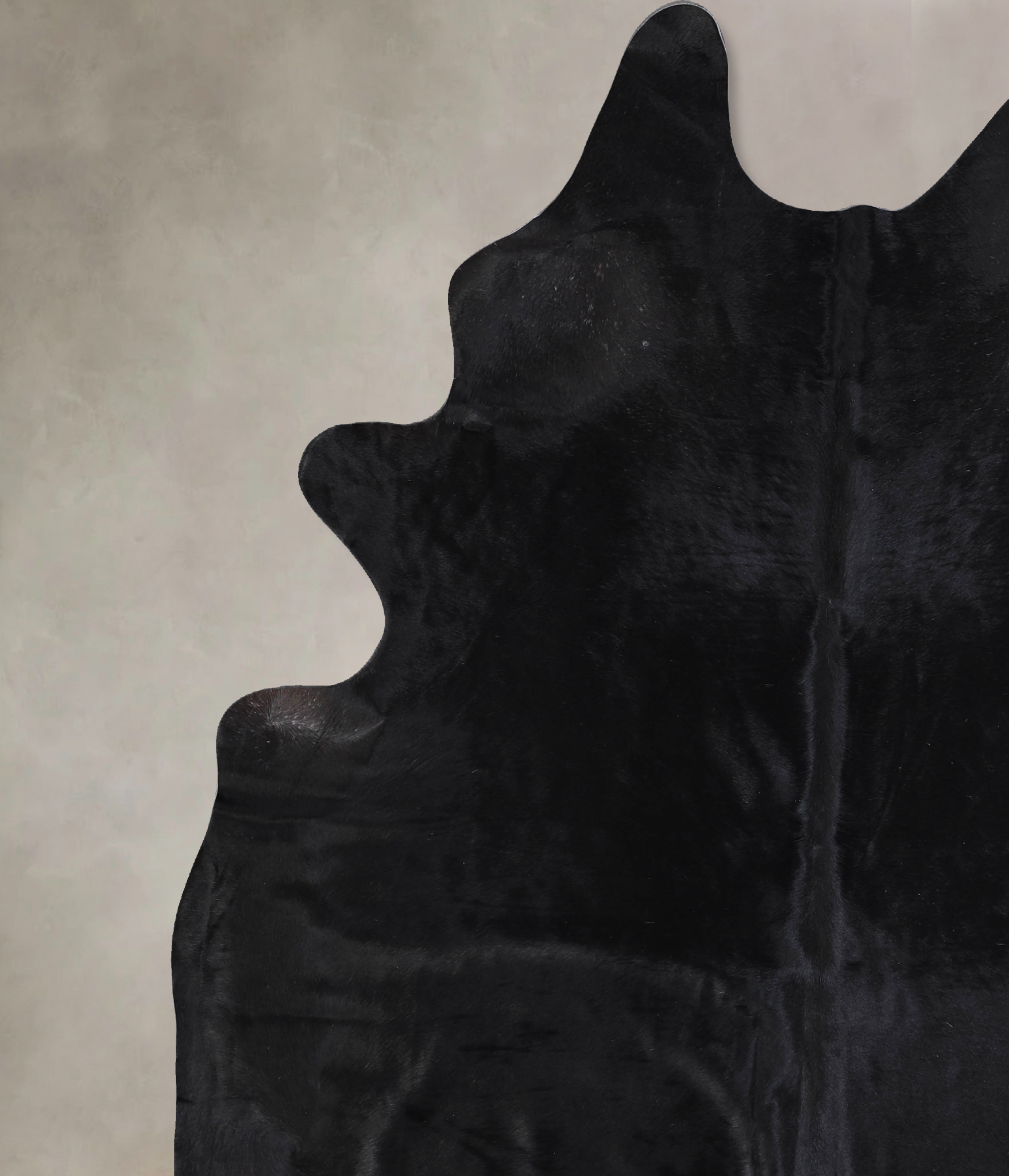 Solid Black Cowhide Rug #A33482