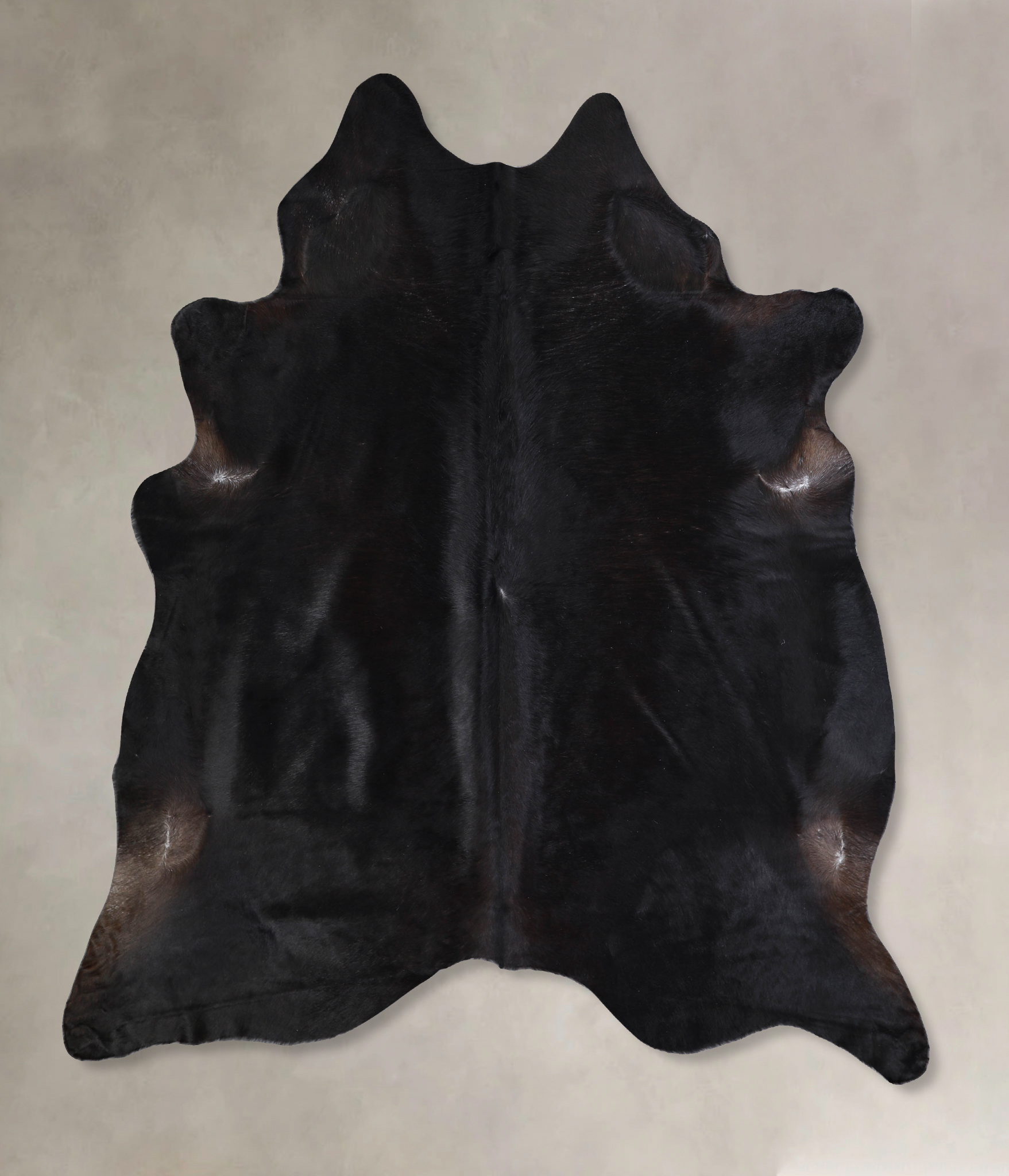 Solid Black Cowhide Rug #A33483