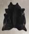 Solid Black X-Large Brazilian Cowhide Rug 7'0