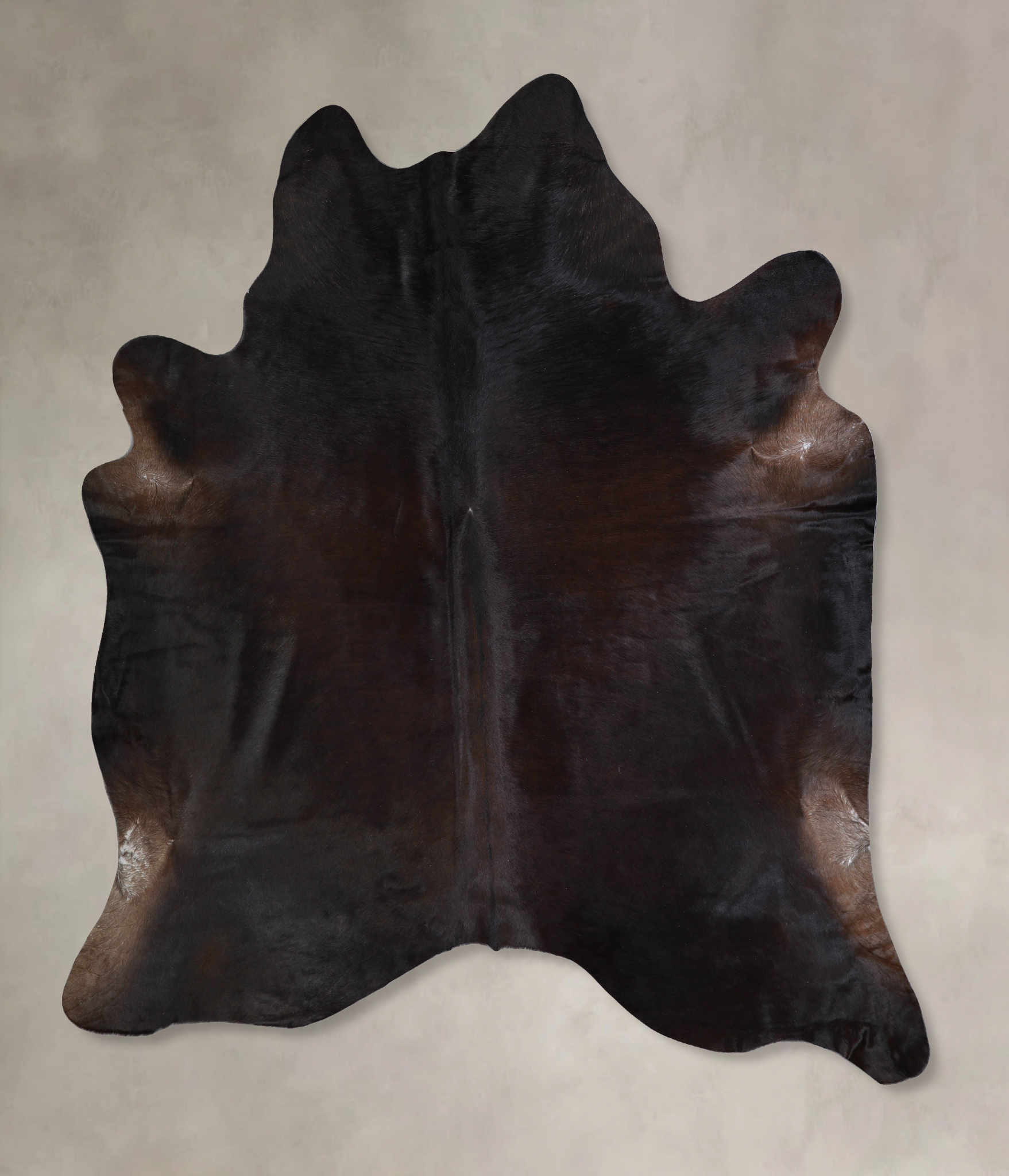 Solid Black Cowhide Rug #A33486