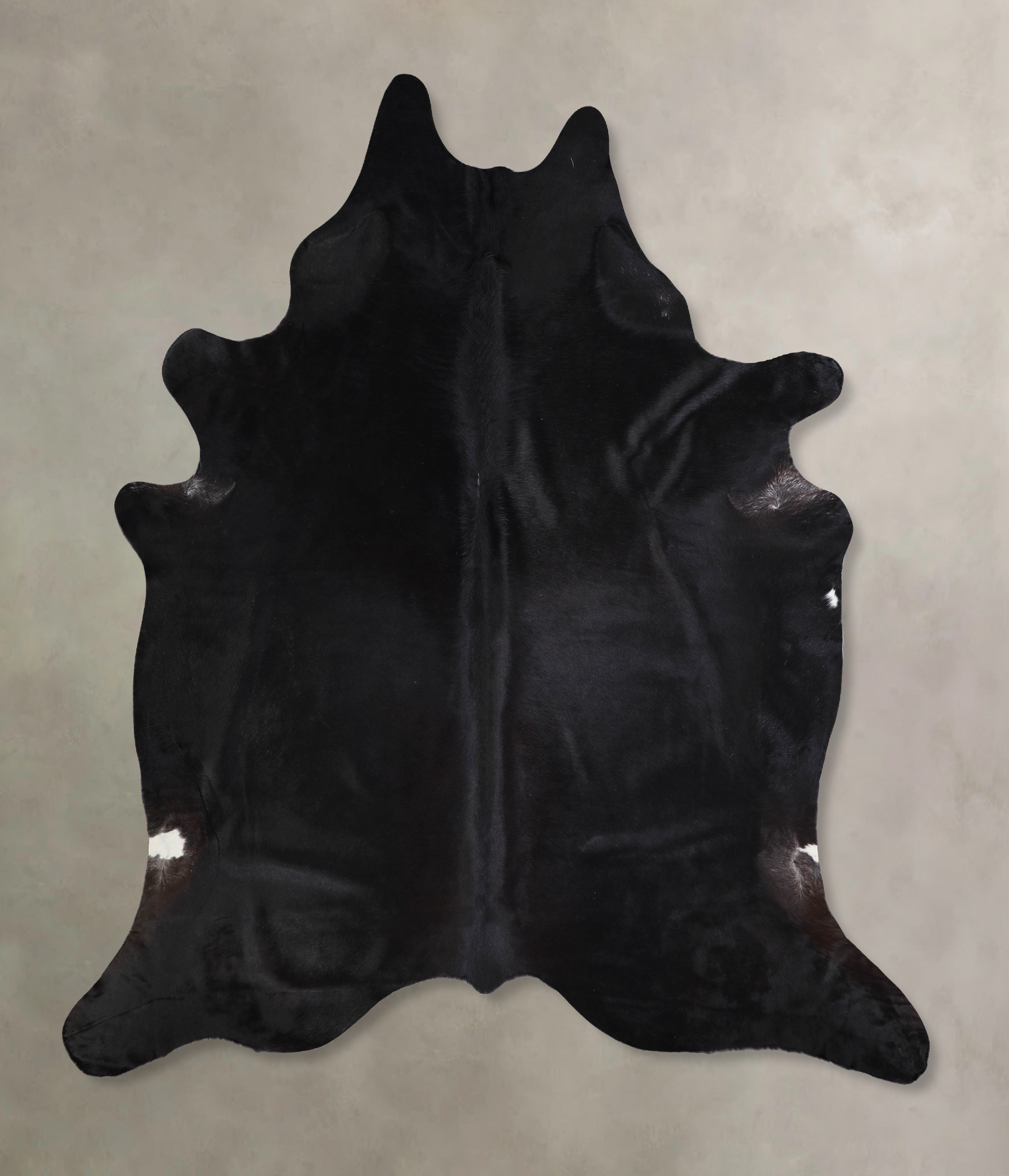 Solid Black Cowhide Rug #A33490