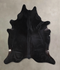 Solid Black XX-Large Brazilian Cowhide Rug 7'10