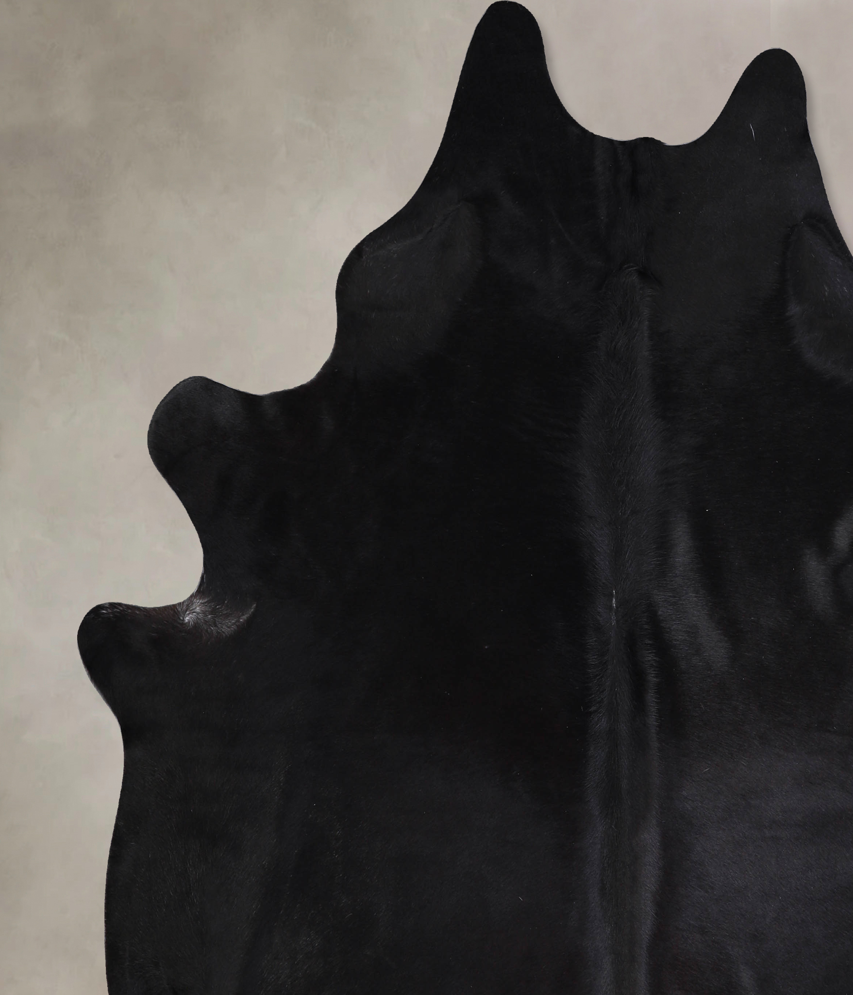 Solid Black Cowhide Rug #A33490