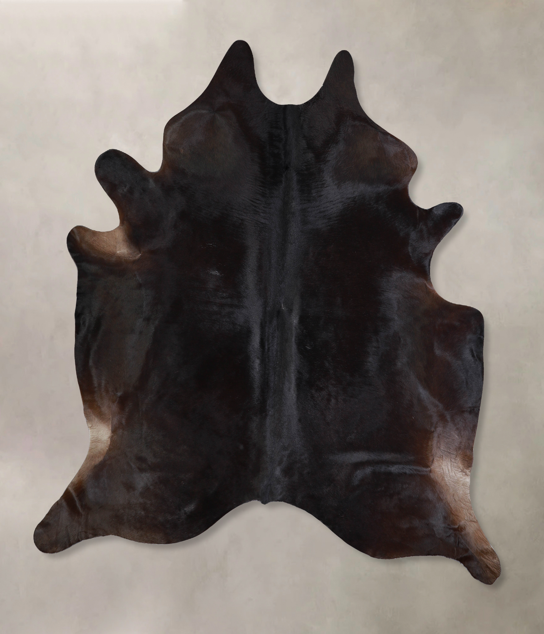 Solid Black Cowhide Rug #A33492