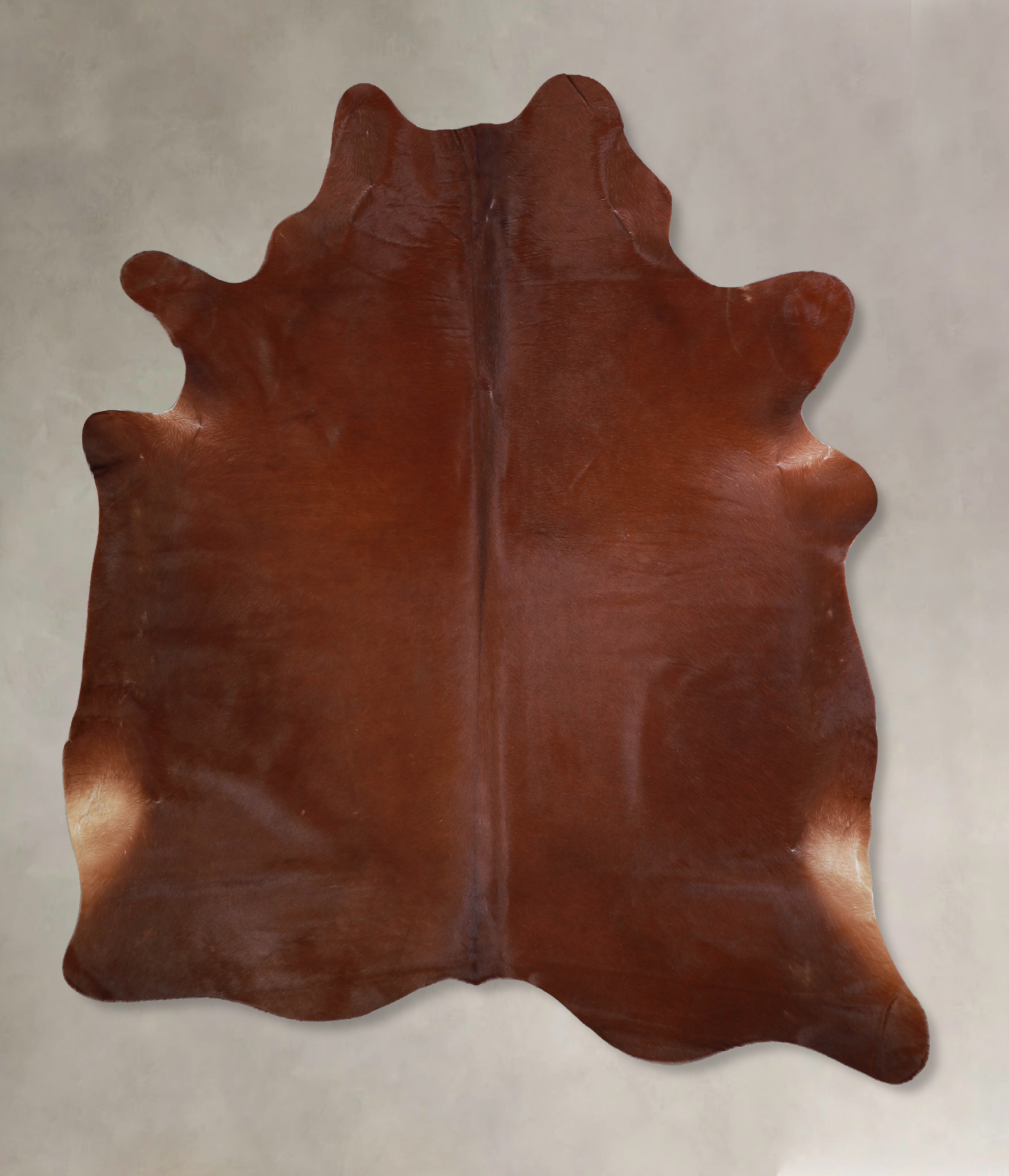 Solid Brown Cowhide Rug #A33495