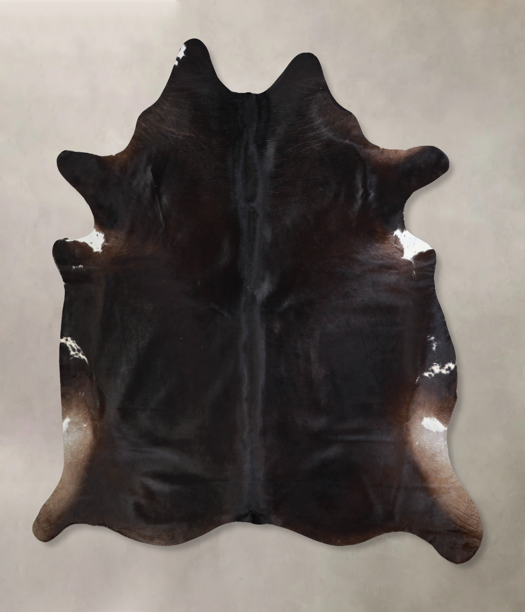 Solid Black Cowhide Rug #A33510