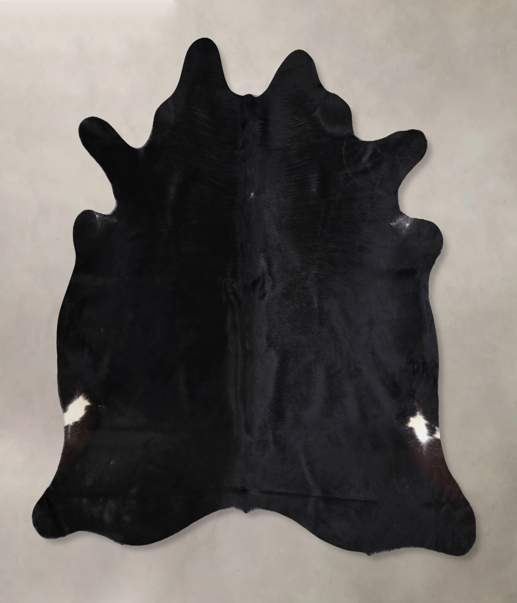 Solid Black Cowhide Rug #A33567