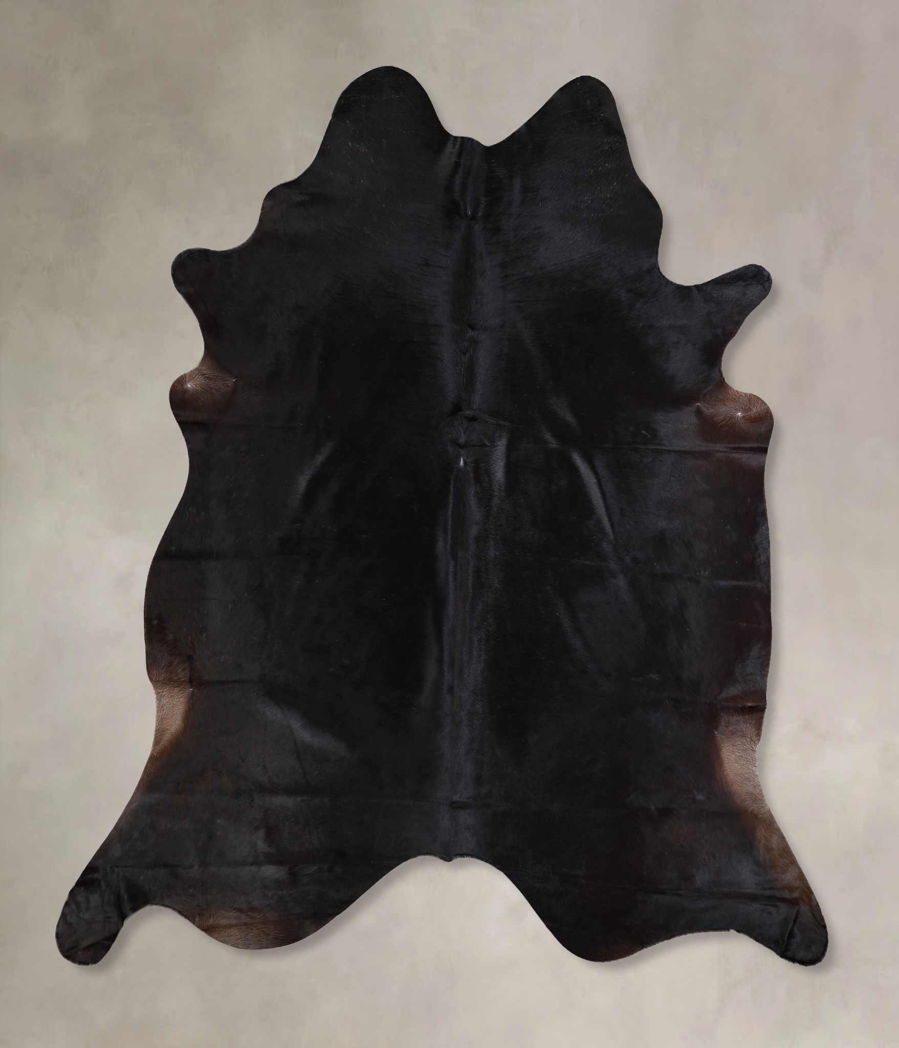 Solid Black Cowhide Rug #A33574