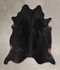 Solid Black X-Large Brazilian Cowhide Rug 7'3