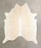 Beige and White X-Large Brazilian Cowhide Rug 6'10