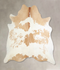 Beige and White XX-Large Brazilian Cowhide Rug 7'10