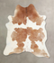 Brown and White X-Large Brazilian Cowhide Rug 7'0