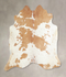 Beige and White X-Large Brazilian Cowhide Rug 6'0